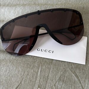 Gucci Black Shield Sunglasses
